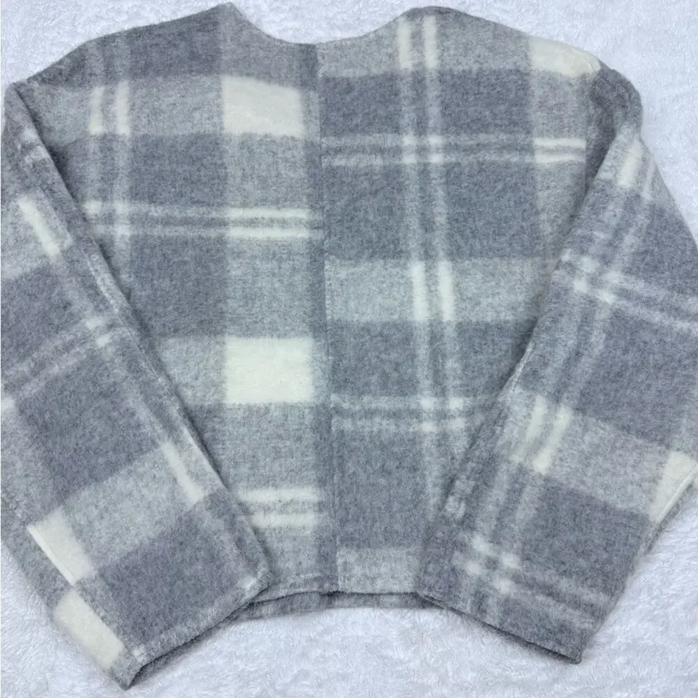 Zara Plaid Knit Top - Picture 7 of 7